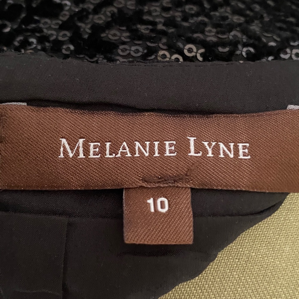 Elegant Black Sequin Velvet Pencil Midi Skirt! Sz10 by Melanie Lyne - Picture 8 of 17